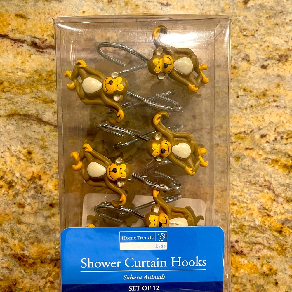 Monkey Shower Curtain Hooks Sabara Animals